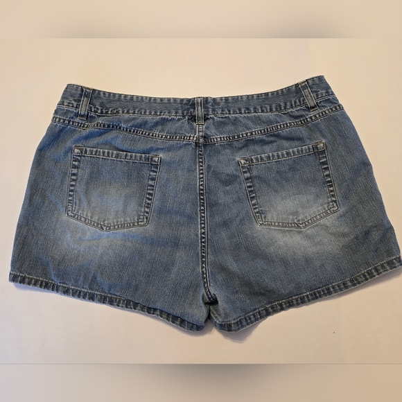 Route 66 Y2K Blue Denim Shorts size 18 - Picture 3 of 4
